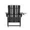 Flash Furniture Black Adirondack Patio Chair with Cupholder LE-HMP-1045-10-BK-GG - alternate 6